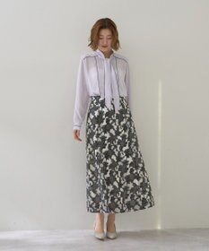 YECCA VECCA シアーレース柄マーメイドスカート