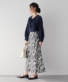 YECCA VECCA シアーレース柄マーメイドスカート