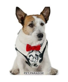PET PARADISE ディズニー ミッキーマウス＆プルート ベストハーネス 《モノクロ》 Ｓ