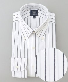 J.PRESS MEN 【PREMIUM PLEATS / 形態安定】スーピマコットンホールドストライプ シャツ/B.D.