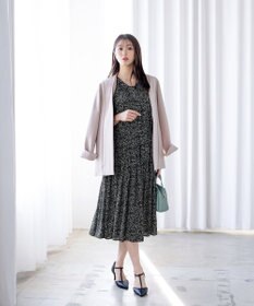 Tiaclasse L 【新色追加・洗える】シフォンギャザーワンピース