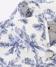 JOSEPH ABBOUD 【吸水速乾/ストレッチ/ノルマンディーリネン】リネンハニカム プリントジャージー シャツ