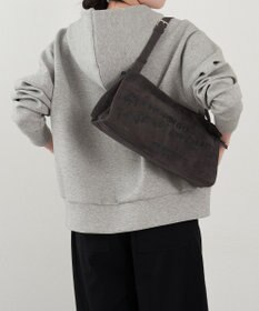 ステンシルデザインスエード横長ショルダーバッグ(CE-1640) / russet