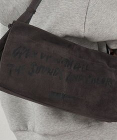 russet ステンシルデザインスエード横長ショルダーバッグ(CE-1640)