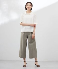J.PRESS LADIES 【洗える】COTTON POLYESTER ニットポロ