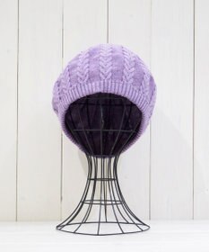 石田製帽 オーガニックコットン アラン編みベレー