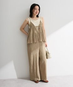 Green Parks ジャガードフリルサロペット