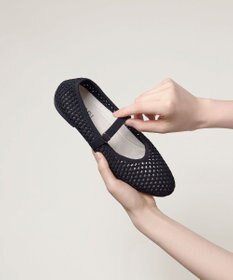 steppi ラウンド メッシュ バレエパンプス