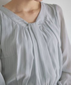 Tiaclasse L 【新色追加・洗える】シフォンギャザーワンピース