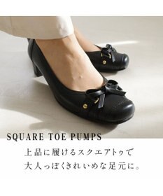 Pointer 日本製 本革リボン付きパンプス