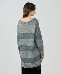 GRACE CONTINENTAL ラメボーダーニットトップ