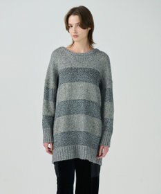 GRACE CONTINENTAL ラメボーダーニットトップ