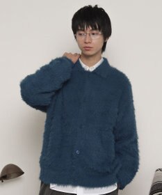 WEGO 【ユニセックス着用ITEM】フェザーニットボタンシャツ