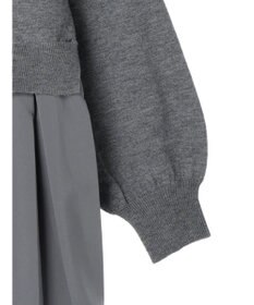 earth music&ecology プリーツドッキングカーディガン