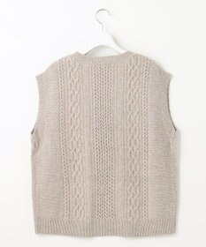 J.PRESS LADIES 【洗える】アラン ニットベスト