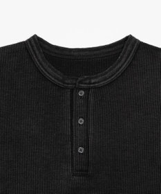 WEGO 【ユニセックス着用ITEM/MLサイズ展開】ワッフルヘンリーネックT（SS）
