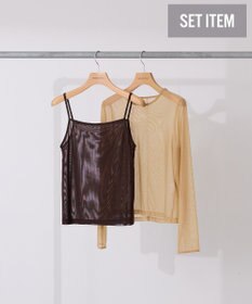 AMERICAN HOLIC 【２点セット】チュールキャミレイヤードトップス