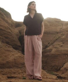 BEIGE， NADIA / ストレッチ スキッパーニット