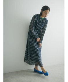 Green Parks armonia．ドットプリントパイピングワンピース