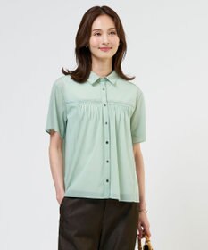 J.PRESS LADIES S シアードライトリコット シャツライク カットソー