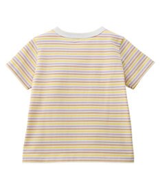 MIKI HOUSE HOT BISCUITS 【70-120cm】 みじんボーダー ワンポイント刺繍 半袖Tシャツ