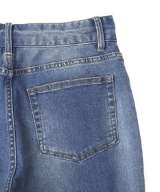 YECCA VECCA カットオフストレッチデニムパンツ