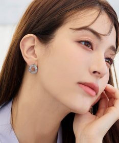 Tiaclasse 【金属アレルギー対応】ウェーブサークルピアス