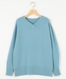 組曲 L 【WEB限定】ウールカシミヤミックスVネック ニット