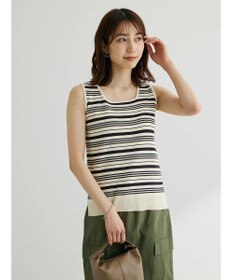 Green Parks スクエアネックニットタンクトップ