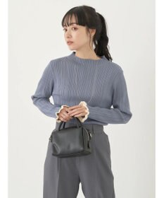 earth music&ecology 配色フリルニットプルオーバー