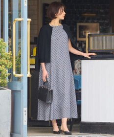 自由区 【洗える・XSサイズあり】アラベスクプリント  ワンピース