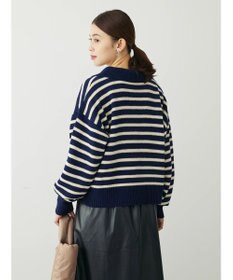 Green Parks キーネックボーダープルオーバー