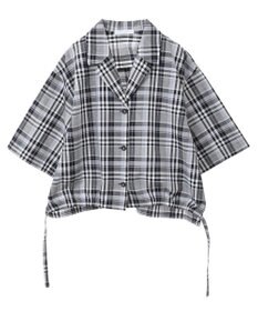 Green Parks 綿麻混裾ドロスト開襟シャツジャケット