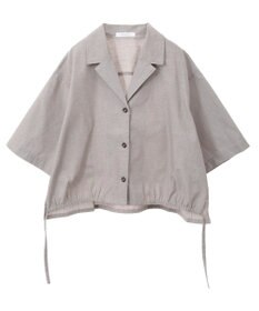 Green Parks 綿麻混裾ドロスト開襟シャツジャケット