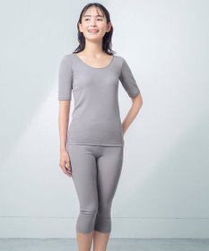 Wing インナー 【綿の贅沢オーガニック】 オーガニックコットン混素材 さらっと薄くて軽い ５分袖 EL1556 ウイング／ワコール