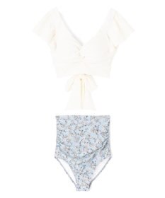 San-ai Resort（三愛水着楽園） 【San-ai Resort×PEACH JOHNコラボ】【ナイスバディ水着】フリルワイヤービキニ　9M・11L