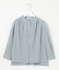 J.PRESS LADIES 【WEB限定カラーあり】ストライプジャカード バンドカラー カットソー