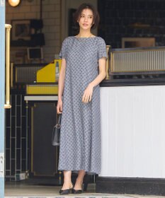 自由区 【洗える・XSサイズあり】アラベスクプリント  ワンピース