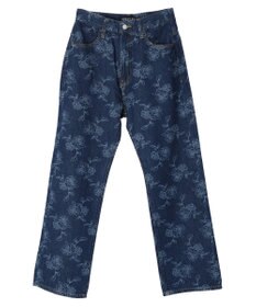 Green Parks ・Ｄｏｕｂｌｅ　Ｆｌａｇｓ　フラワー抜染ストレートデニム