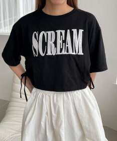 WEGO ロゴレースドロストショートT