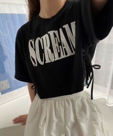 WEGO ロゴレースドロストショートT