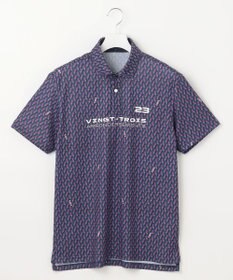 23区GOLF 【MEN】【接触冷感・UVケア・吸水速乾】アイス柄 ポロシャツ