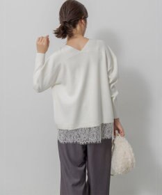 組曲 S レースモチーフニットプルオーバー