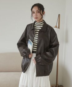 WEGO 【ユニセックス着用ITEM/MLサイズ展開】USPOLOフェイクレザージャケット