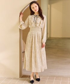 Feroux ウエストシャーリングラッフル ワンピース