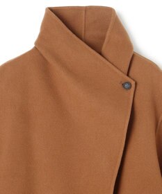 BEIGE， LEMOORE / ウールリバーフェイクレザーポケット付きコート