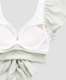 San-ai Resort（三愛水着楽園） 【San-ai Resort×PEACH JOHNコラボ】【ナイスバディ水着】フリルワイヤービキニ　9M・11L