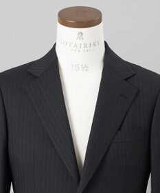 GOTAIRIKU 【御幸毛織】ドライスピナーツイルストレッチスーツ_ブラックストライプ