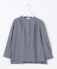 J.PRESS LADIES 【WEB限定カラーあり】ストライプジャカード バンドカラー カットソー