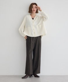 YECCA VECCA 金釦カットジョーゼットカーディガン